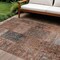 Edge Collections - 10' x 14' - Brown - Washable Patchwork Area Rug for Indoor and Outdoor Use - 1 Piece